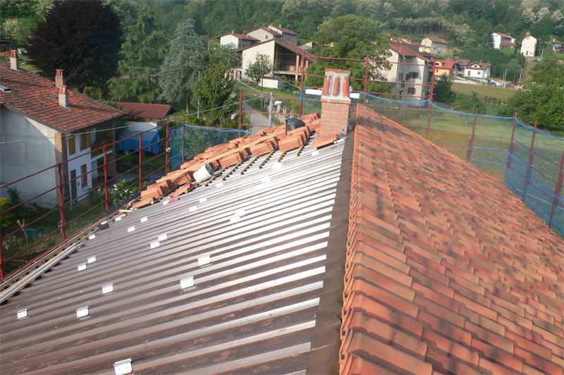 Copertura in tegole - pannelli coibentati